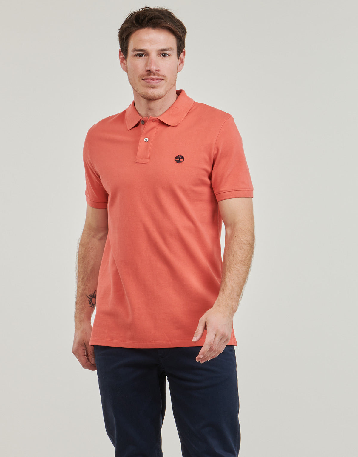 Polo Uomo Timberland Pique Short Sleeve Polo Marrone