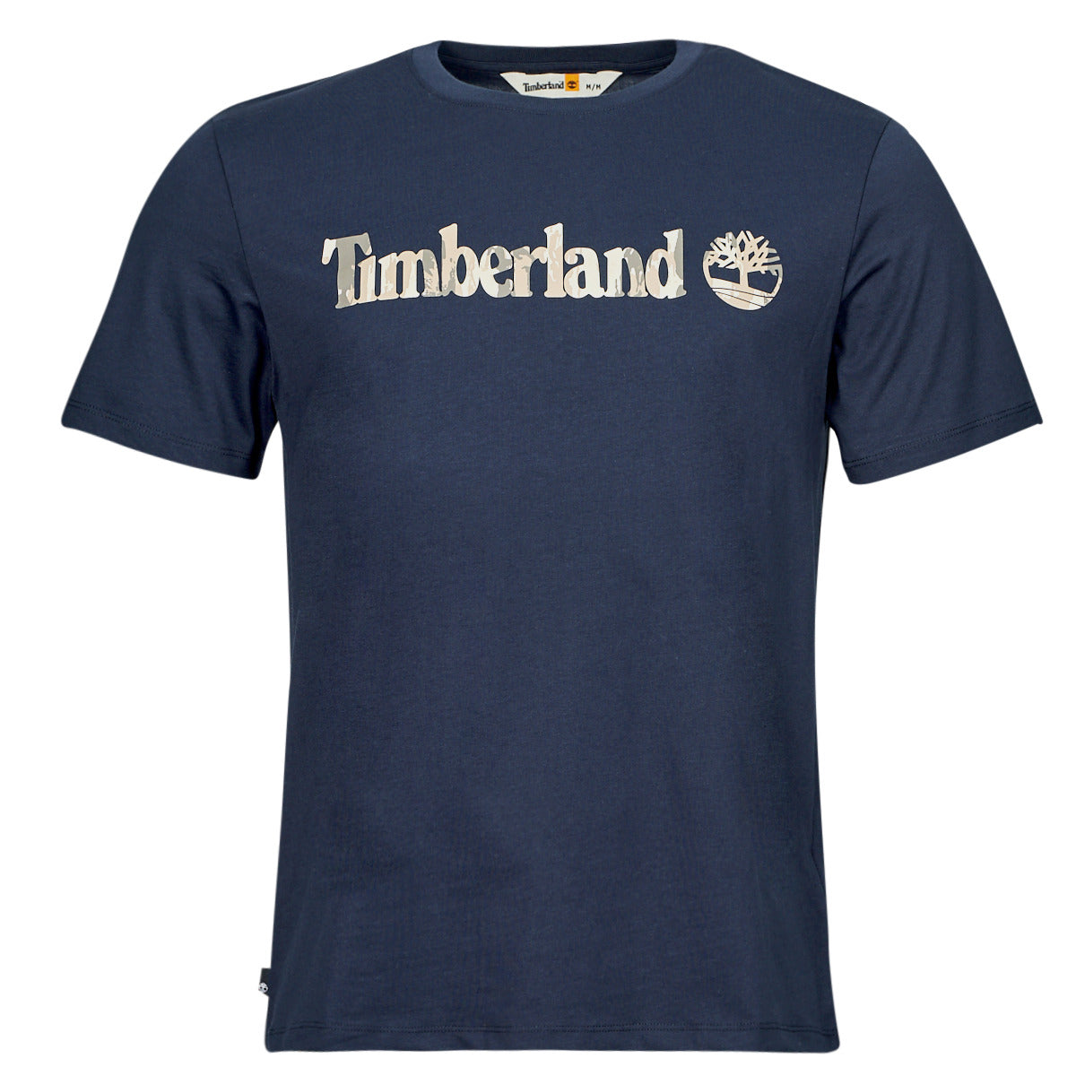 T-shirt Uomo Timberland  Camo Linear Logo Short Sleeve Tee  Marine