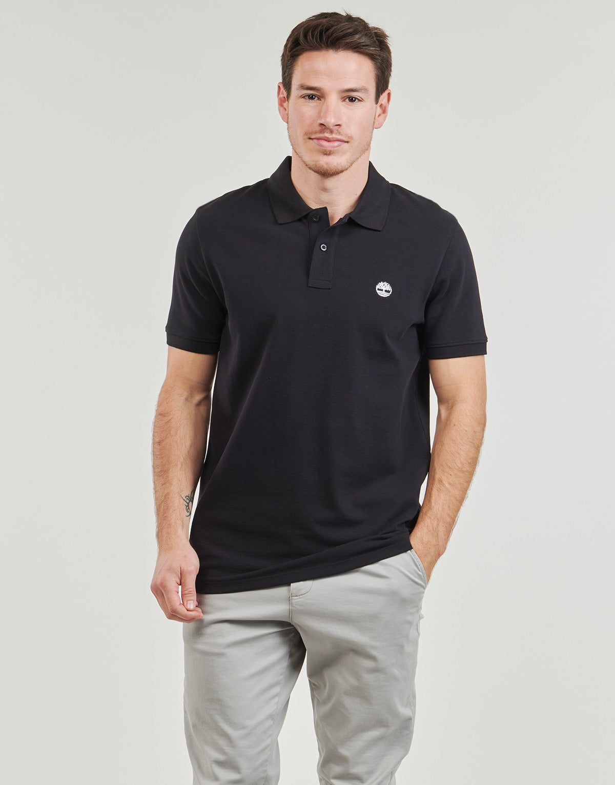 Polo Uomo Timberland Pique Short Sleeve Polo Nero