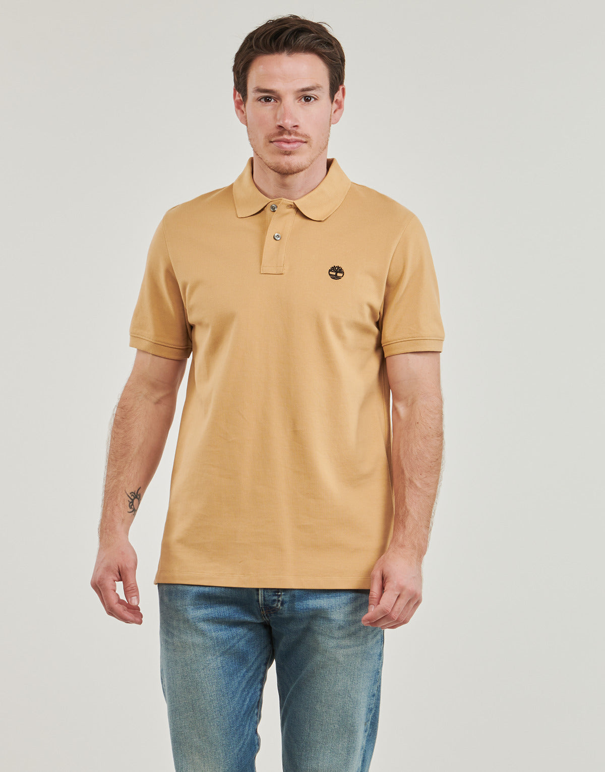 Polo Uomo Timberland Pique Short Sleeve Polo Beige
