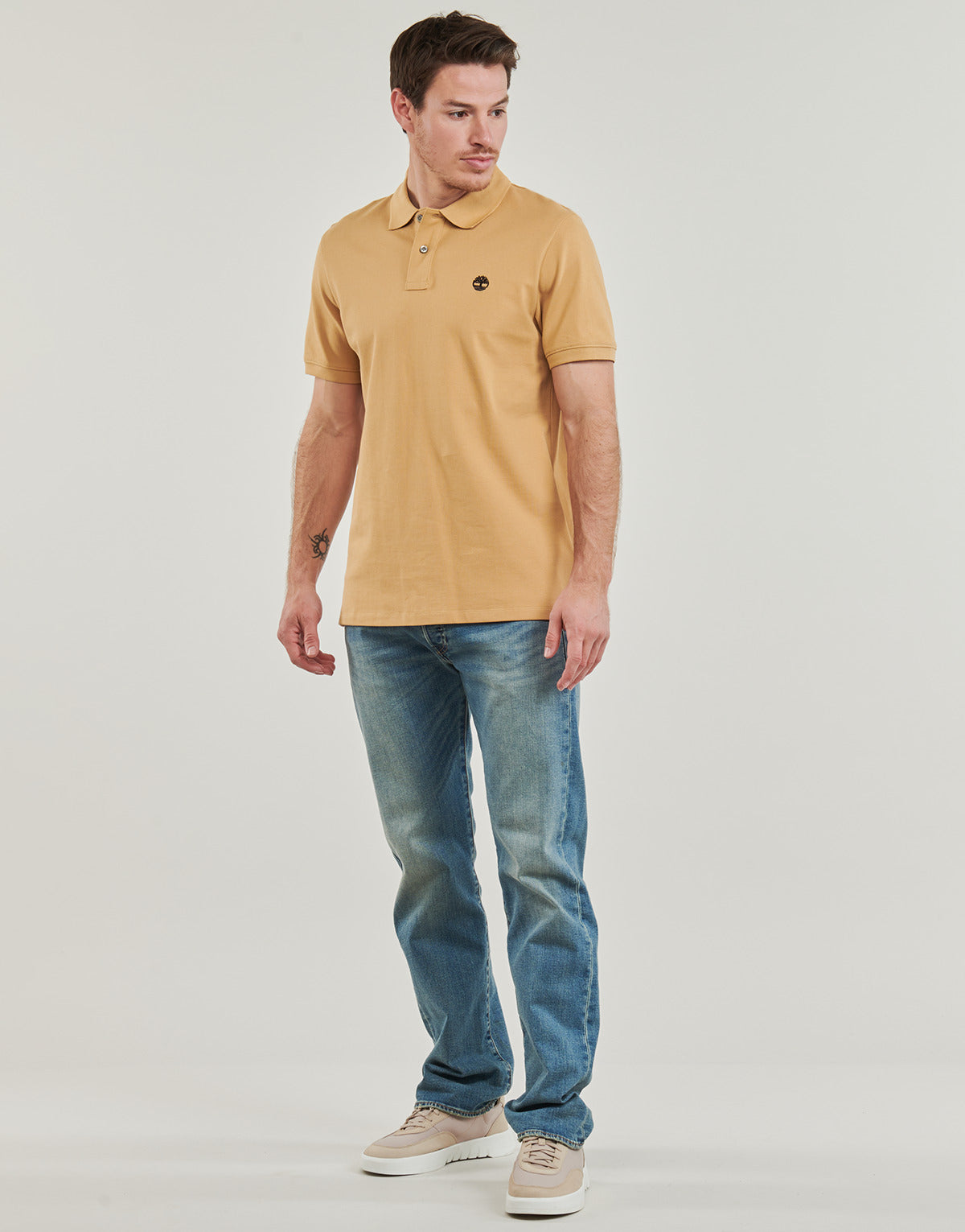Polo Uomo Timberland Pique Short Sleeve Polo Beige