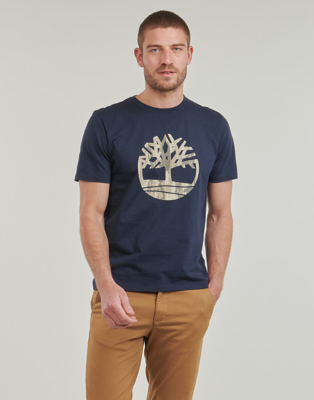 T-shirt Uomo Timberland  Camo Tree Logo Short Sleeve Tee  Marine