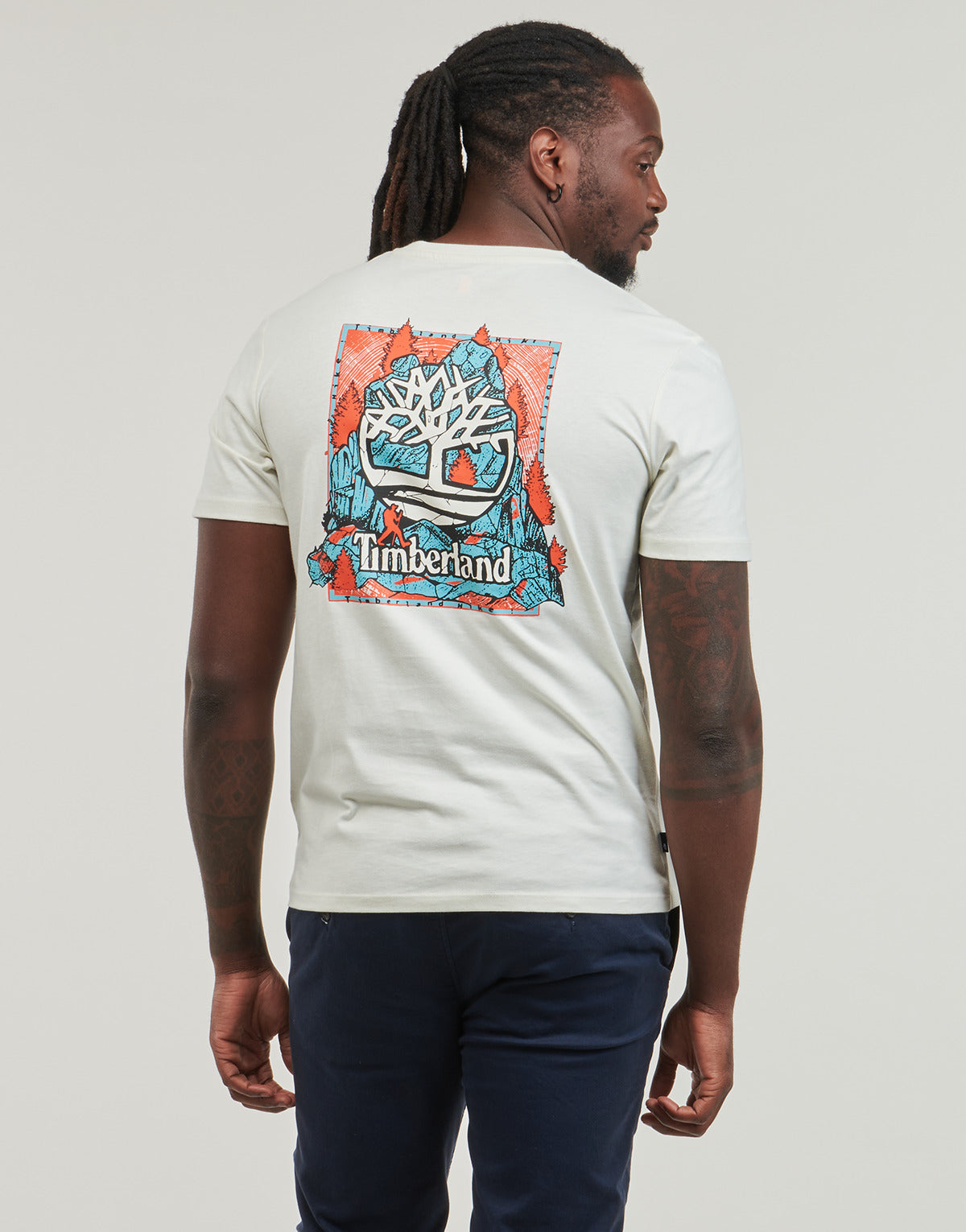 T-shirt Uomo Timberland  Back Graphic Short Sleeve Tee  Bianco