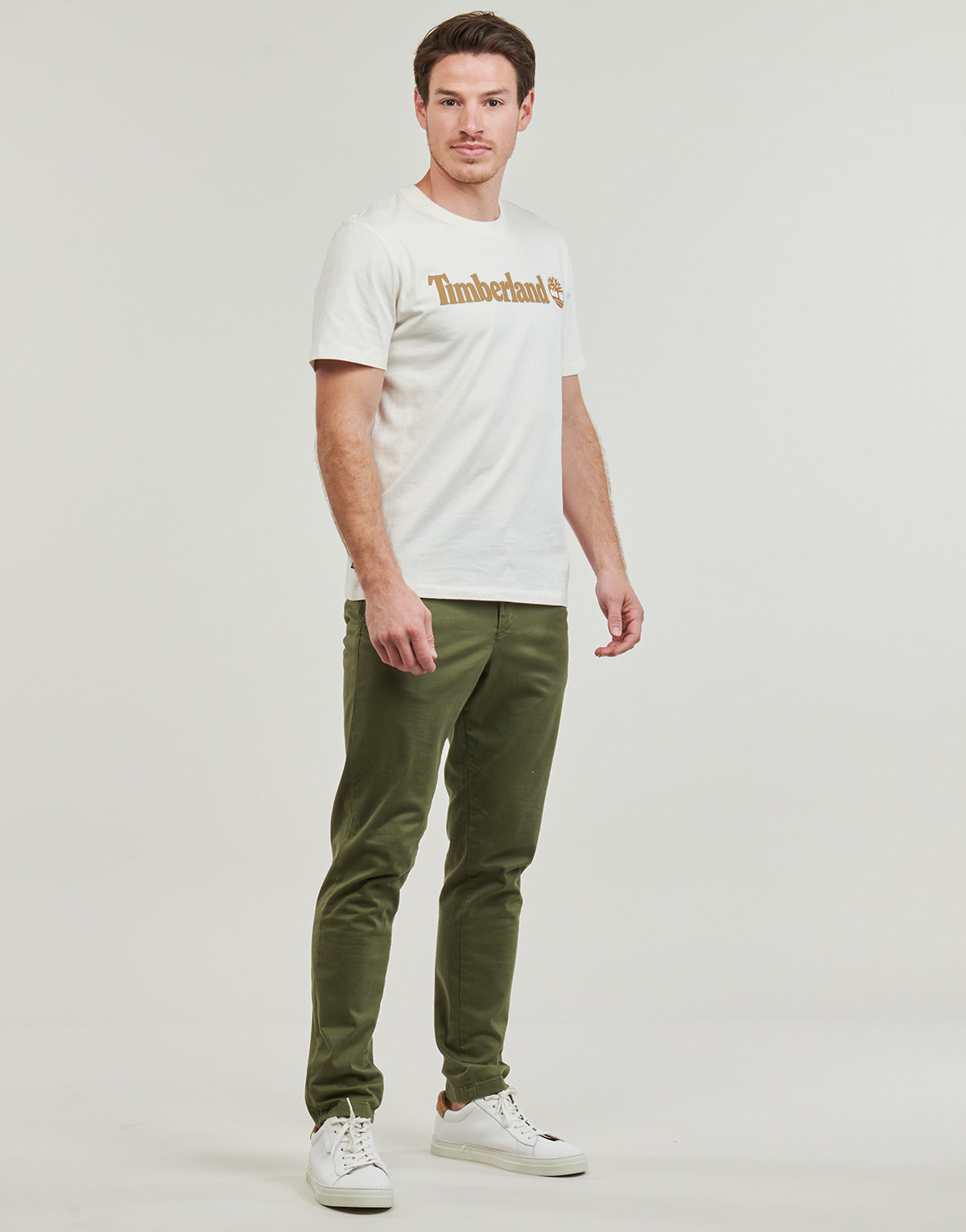 T-shirt Uomo Timberland Linear Logo Short Sleeve Tee Bianco