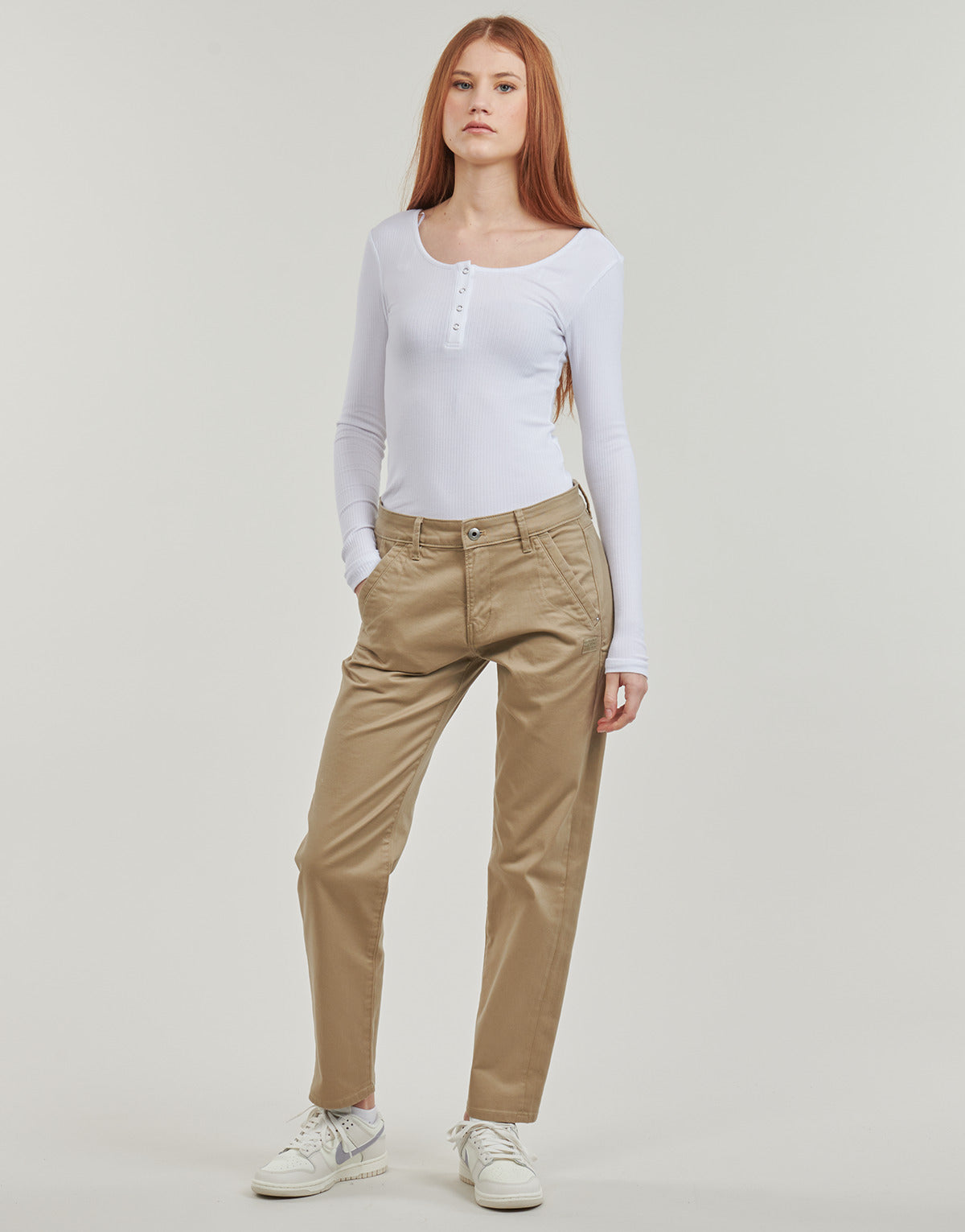 Pantalone Chino Donna G-Star Raw  kate boyfriend wmn  Beige