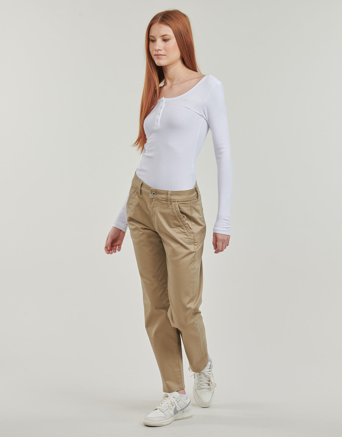 Pantalone Chino Donna G-Star Raw  kate boyfriend wmn  Beige