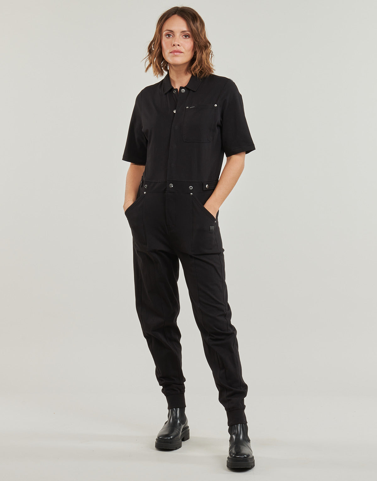 Tute / Jumpsuit Donna G-Star Raw  track jumpsuit s\s wmn  Nero