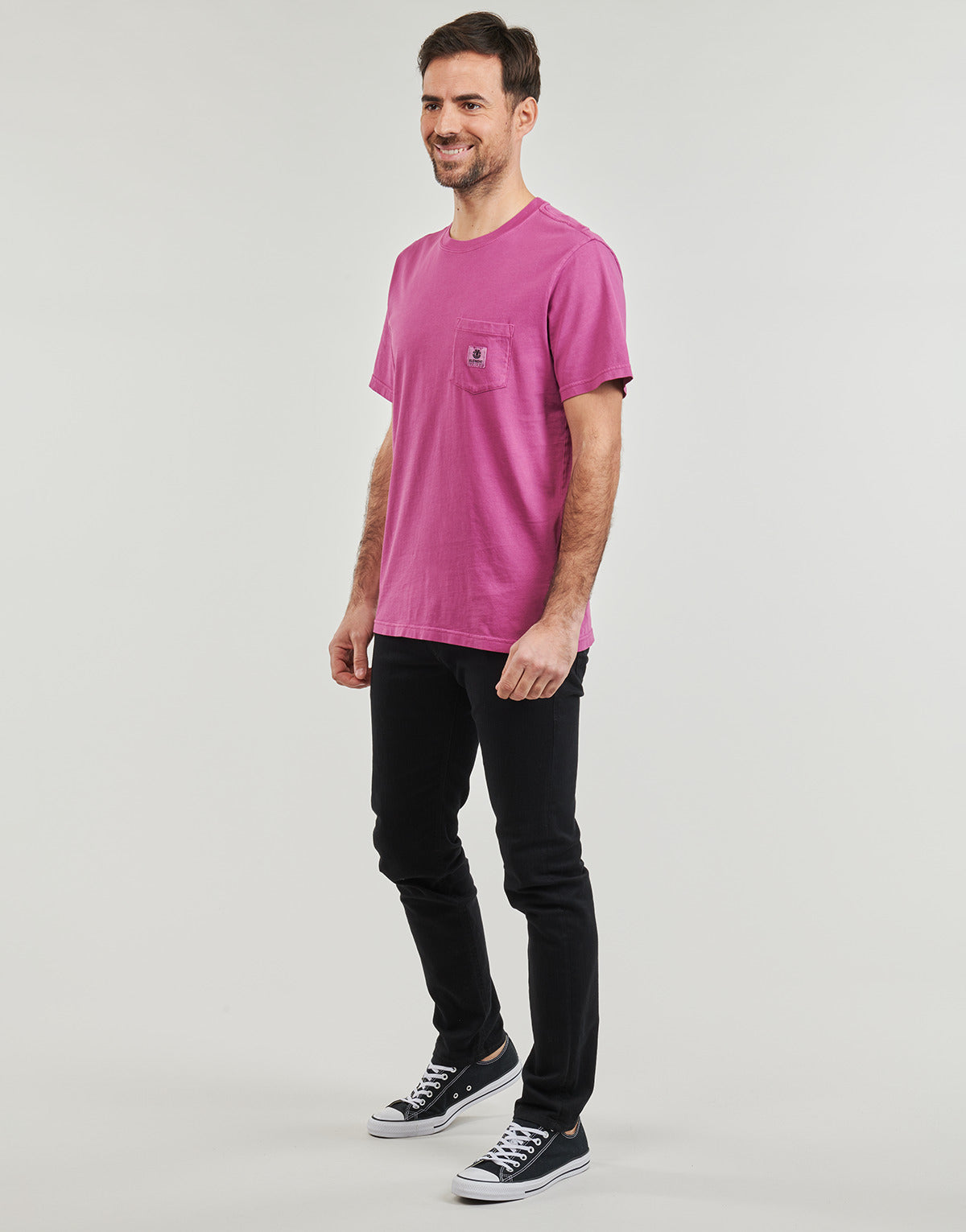 T-shirt Uomo Element  BASIC POCKET PIGMENT SS  Rosa