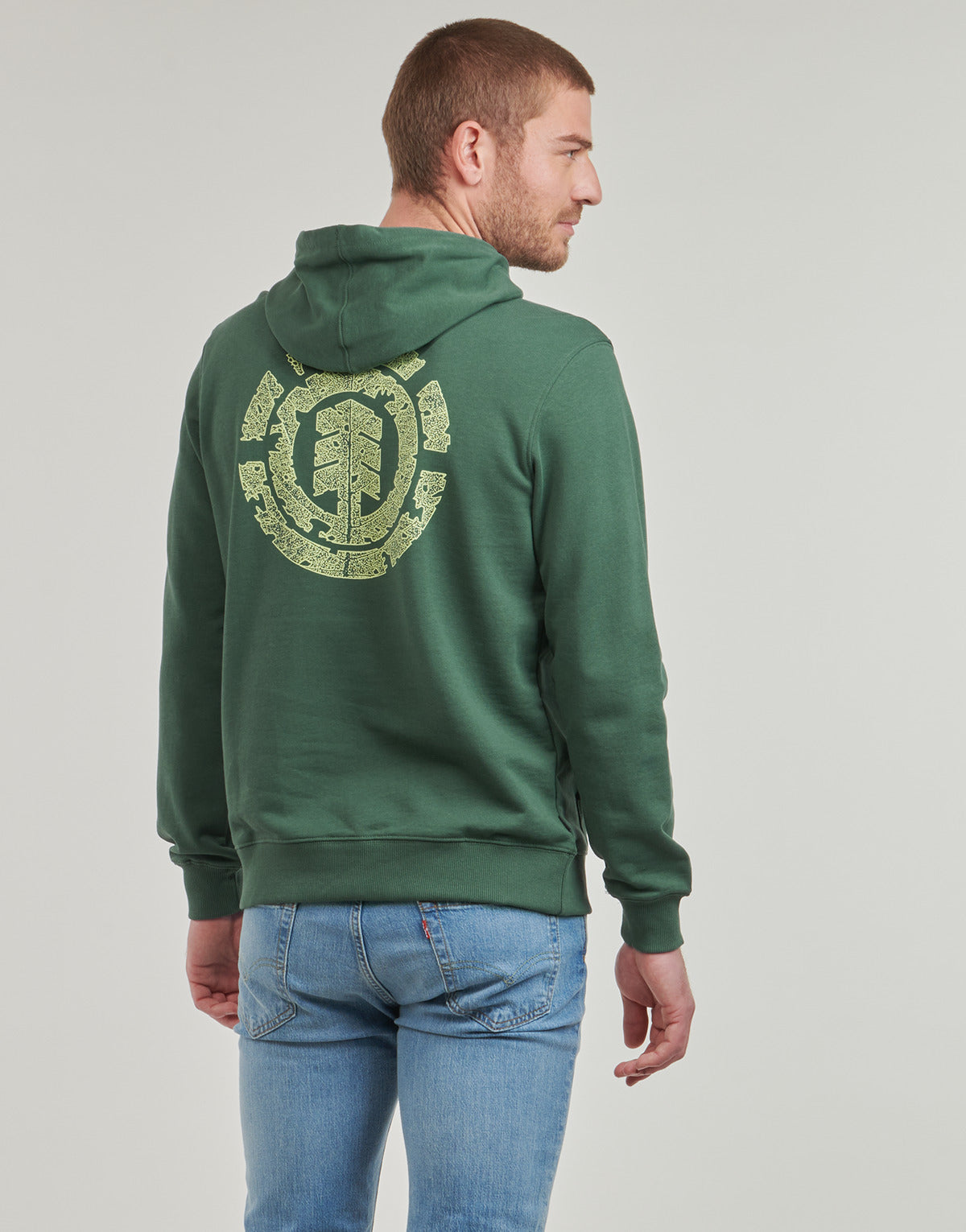 Felpa Uomo Element  MARCHING ANTS HOOD  Verde