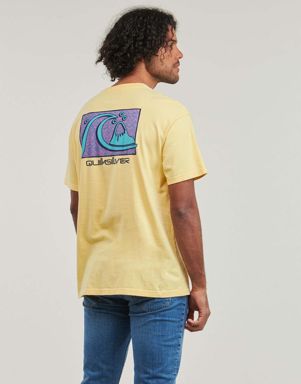 T-shirt Uomo Quiksilver  TAKE US BACK BUBBLE SS  Giallo