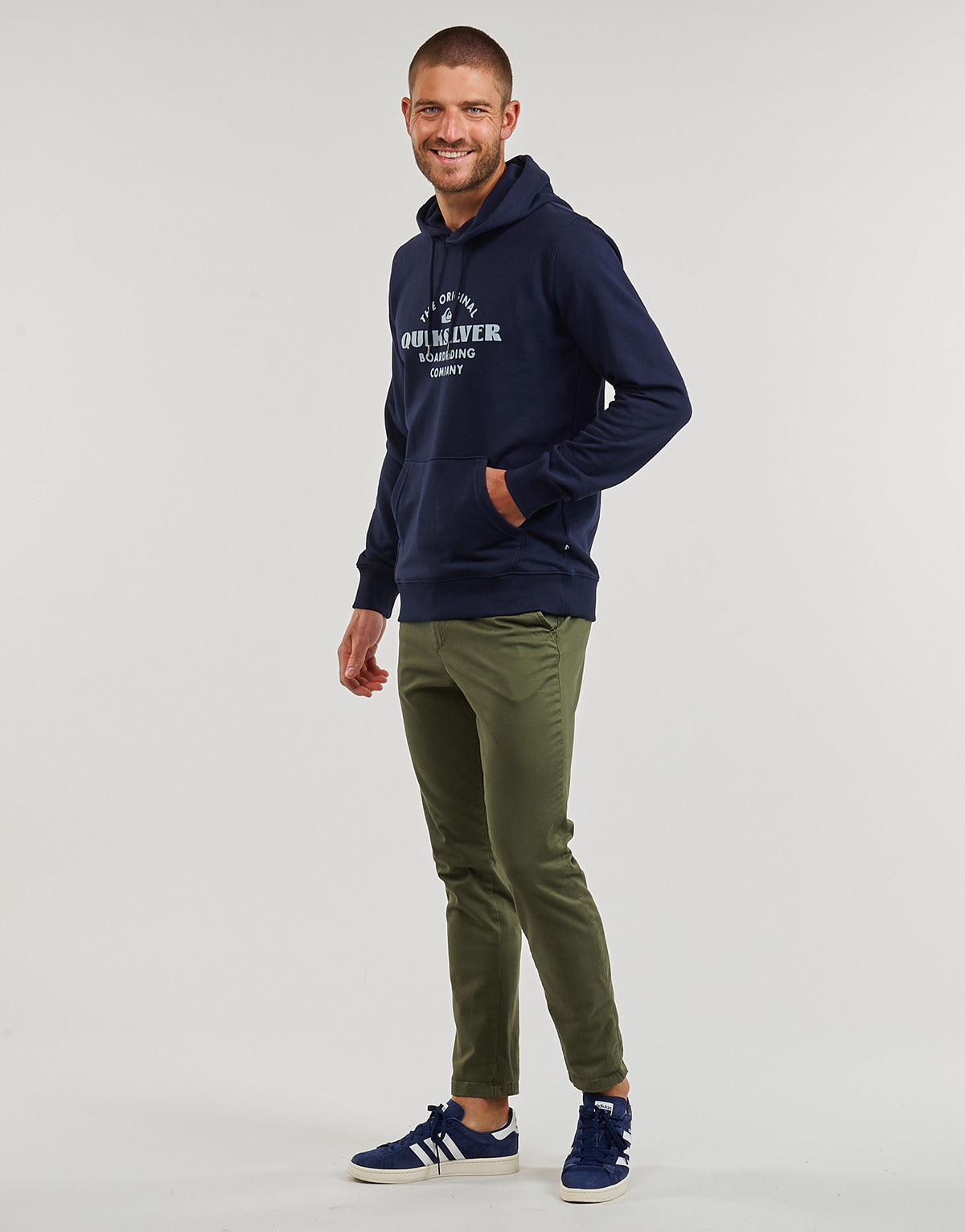 Felpa Uomo Quiksilver  TRADESMITH HOODIE  Marine