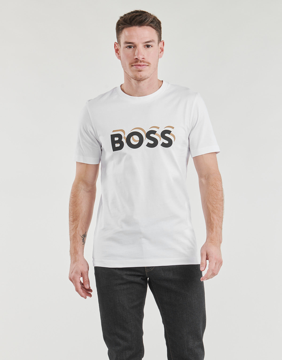 T-shirt Uomo BOSS  Tiburt 427  Bianco