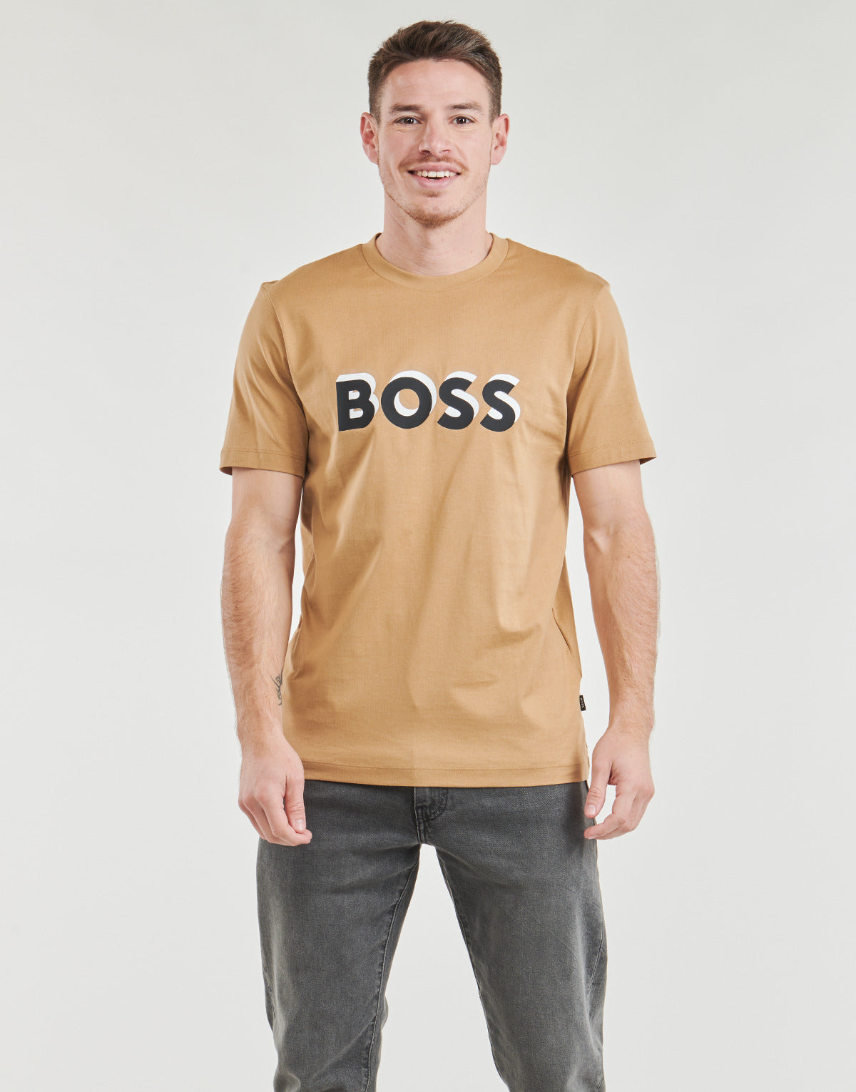 T-shirt Uomo BOSS  Tiburt 427  Beige