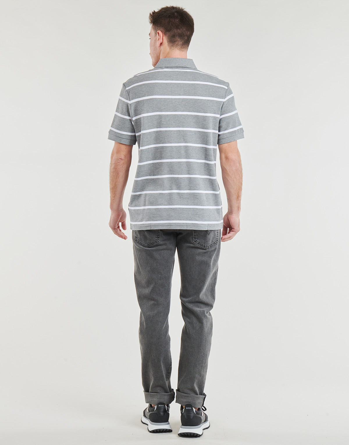 Polo Uomo BOSS  PalesStripe  Grigio