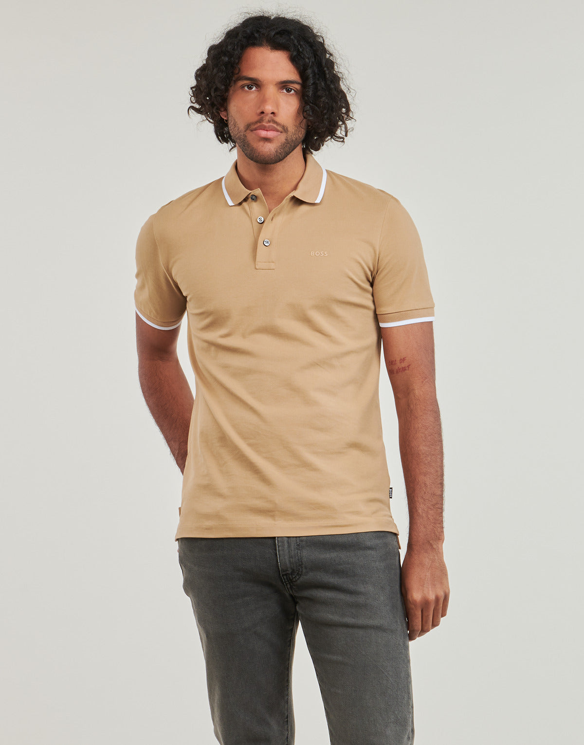 Polo Uomo BOSS Parlay 190 Beige