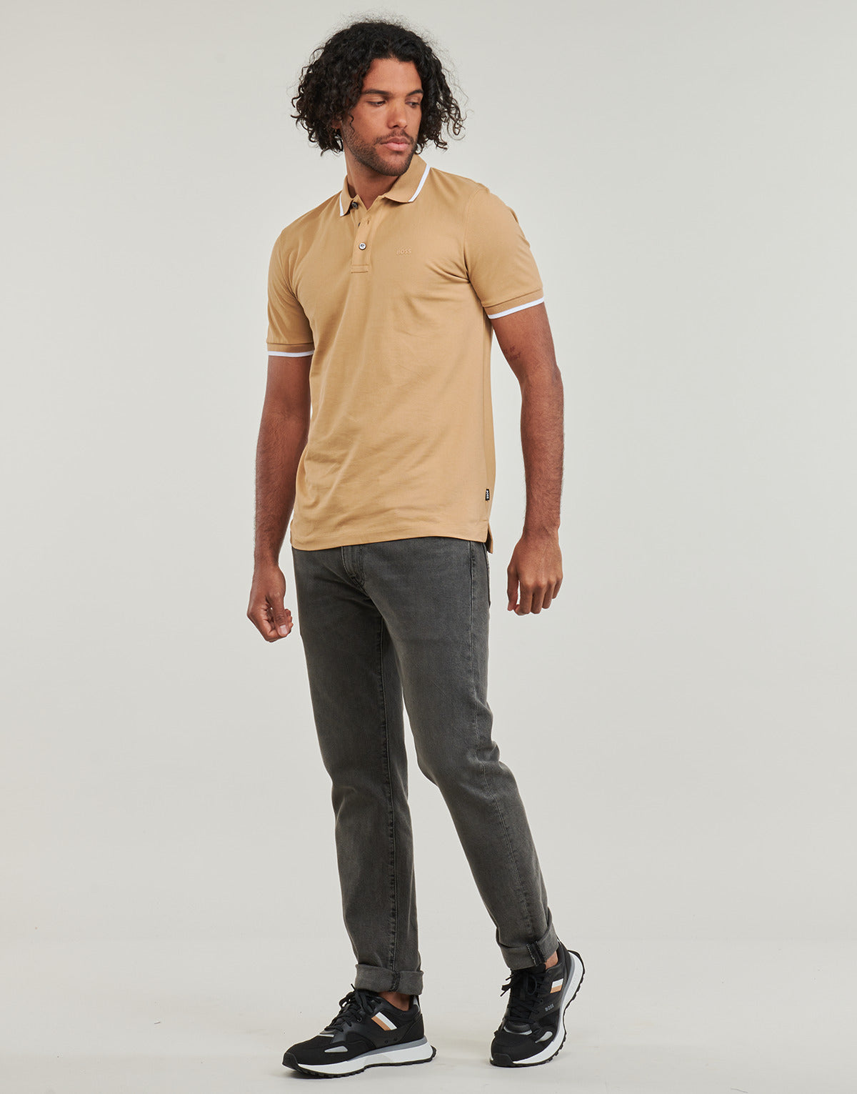 Polo Uomo BOSS Parlay 190 Beige