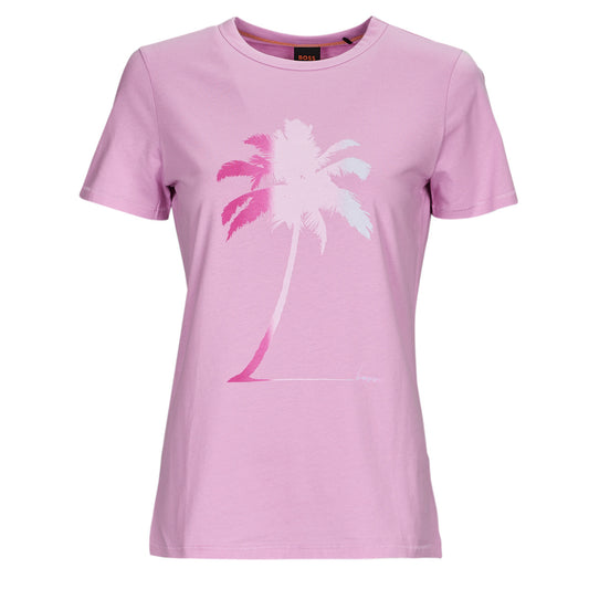 T-shirt Donna BOSS  C_Elogo_print5  Rosa