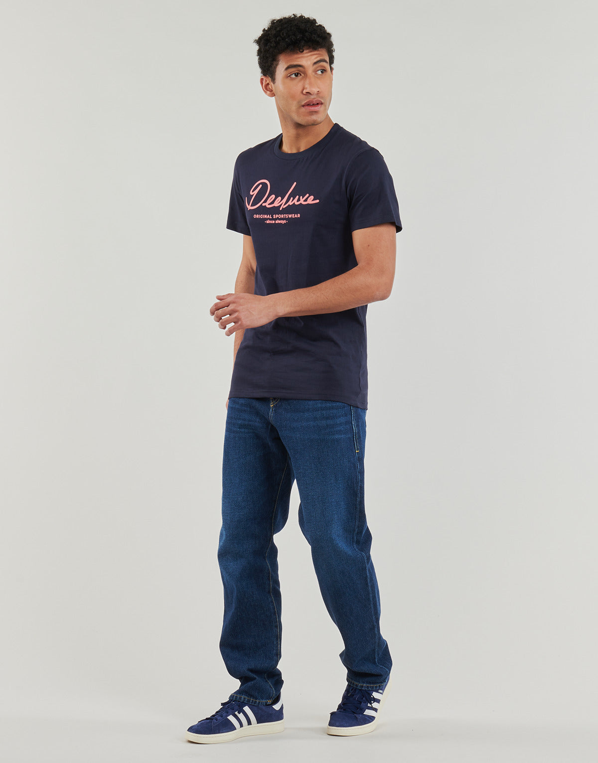 T-shirt Uomo Deeluxe  LATTE  Marine