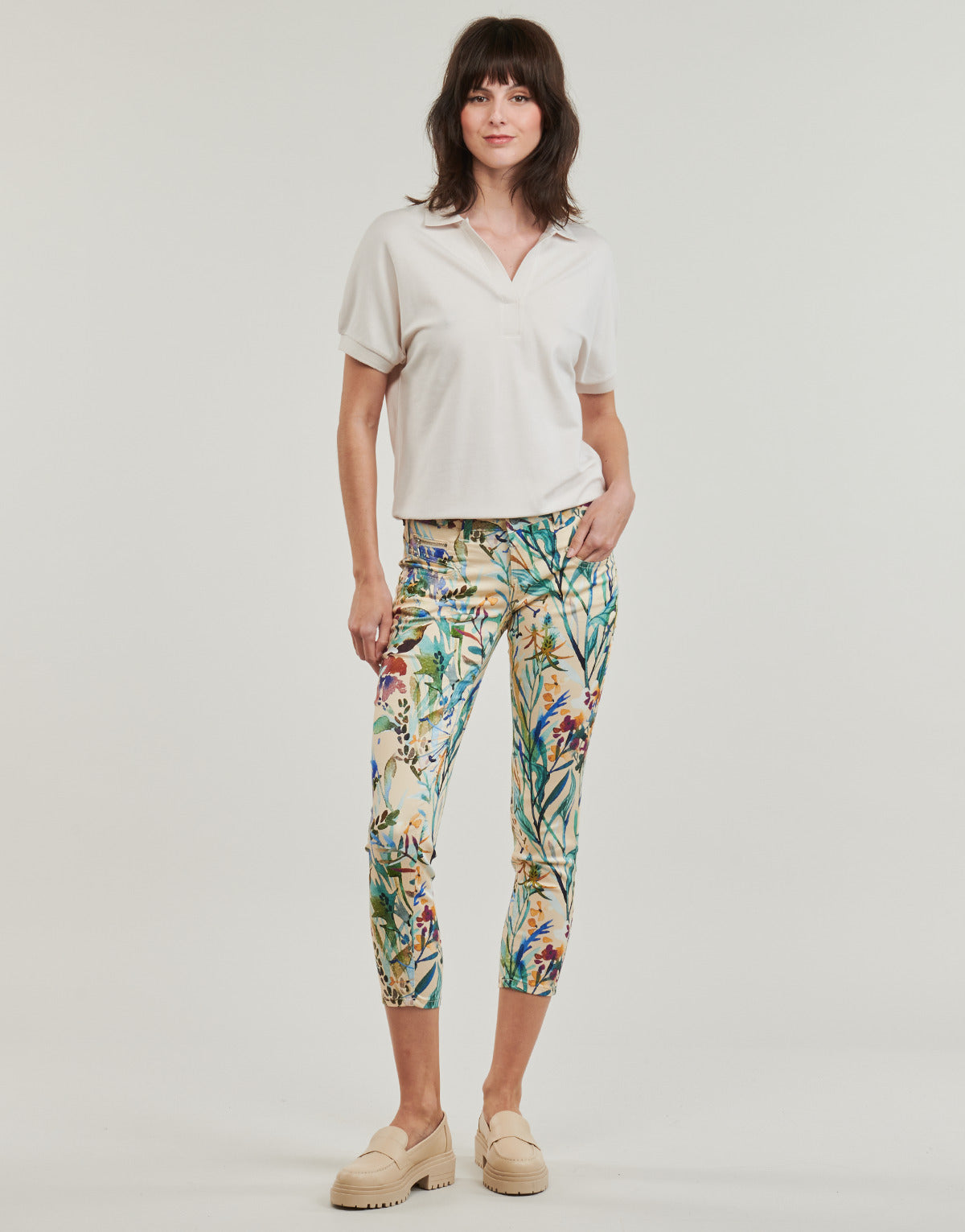 Jeans Slim Donna Freeman T.Porter  ALEXA CROPPED RIBELLA  Multicolore