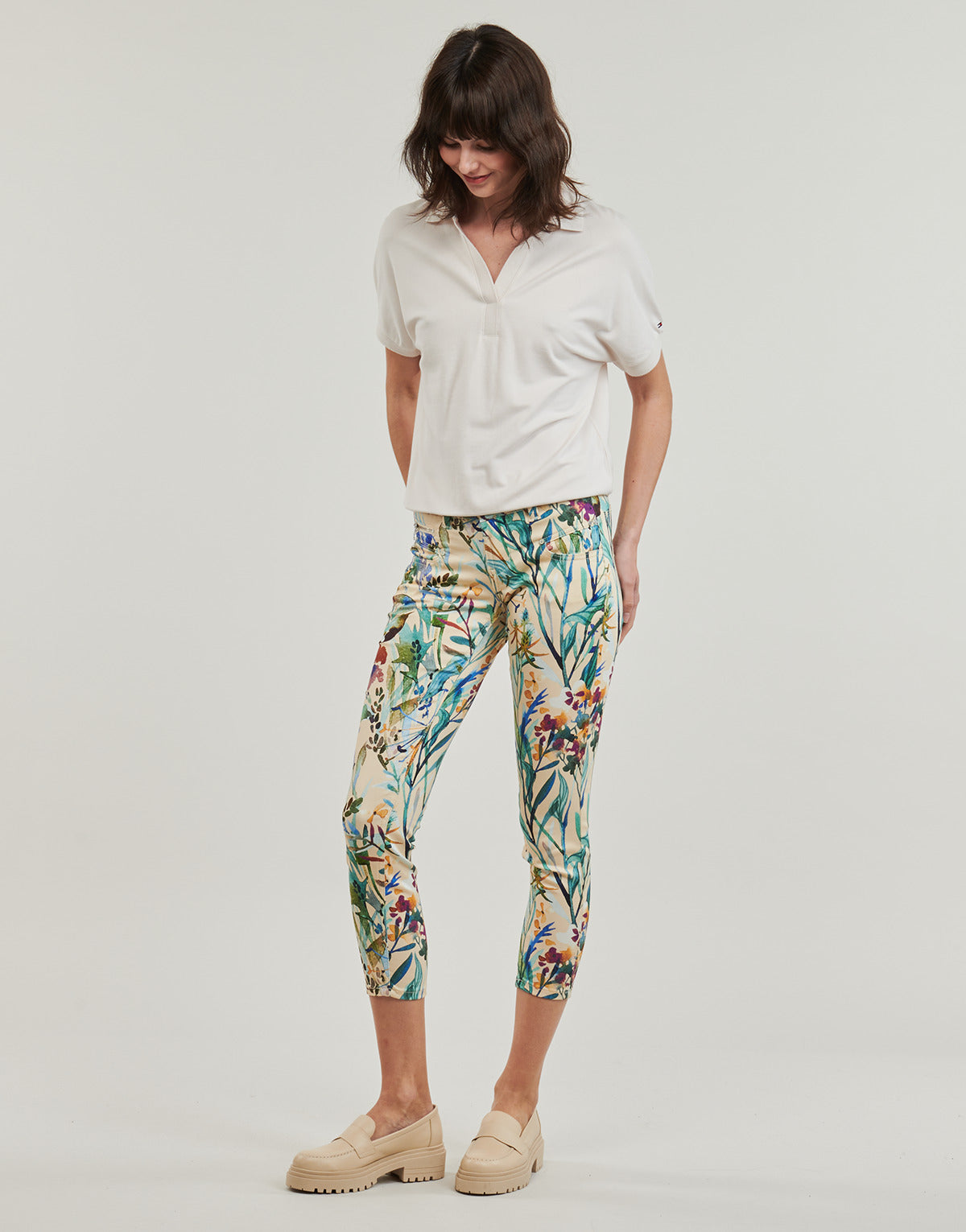 Jeans Slim Donna Freeman T.Porter  ALEXA CROPPED RIBELLA  Multicolore