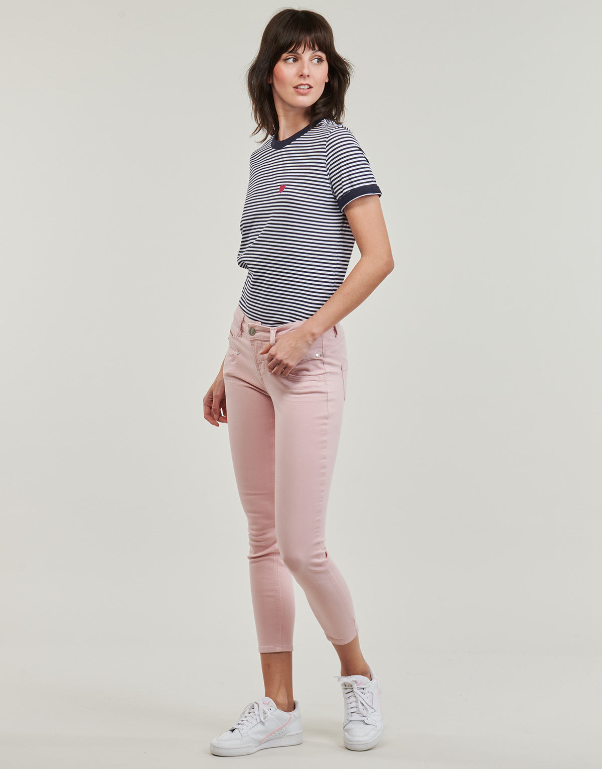 Jeans Slim Donna Freeman T.Porter ALEXA CROPPED MAGIC COLOR Rosa