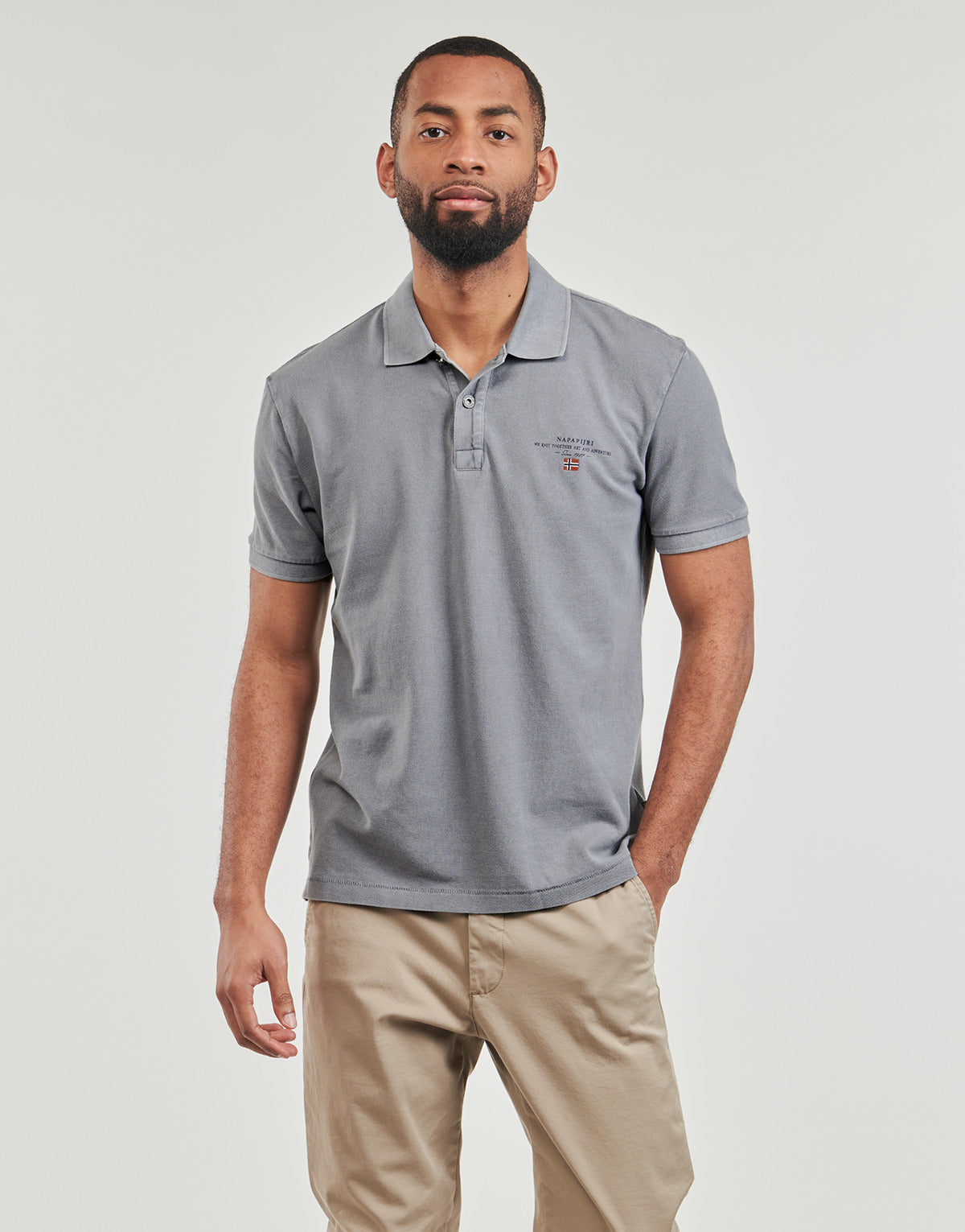 Polo Uomo Napapijri  ELBAS 4  Grigio
