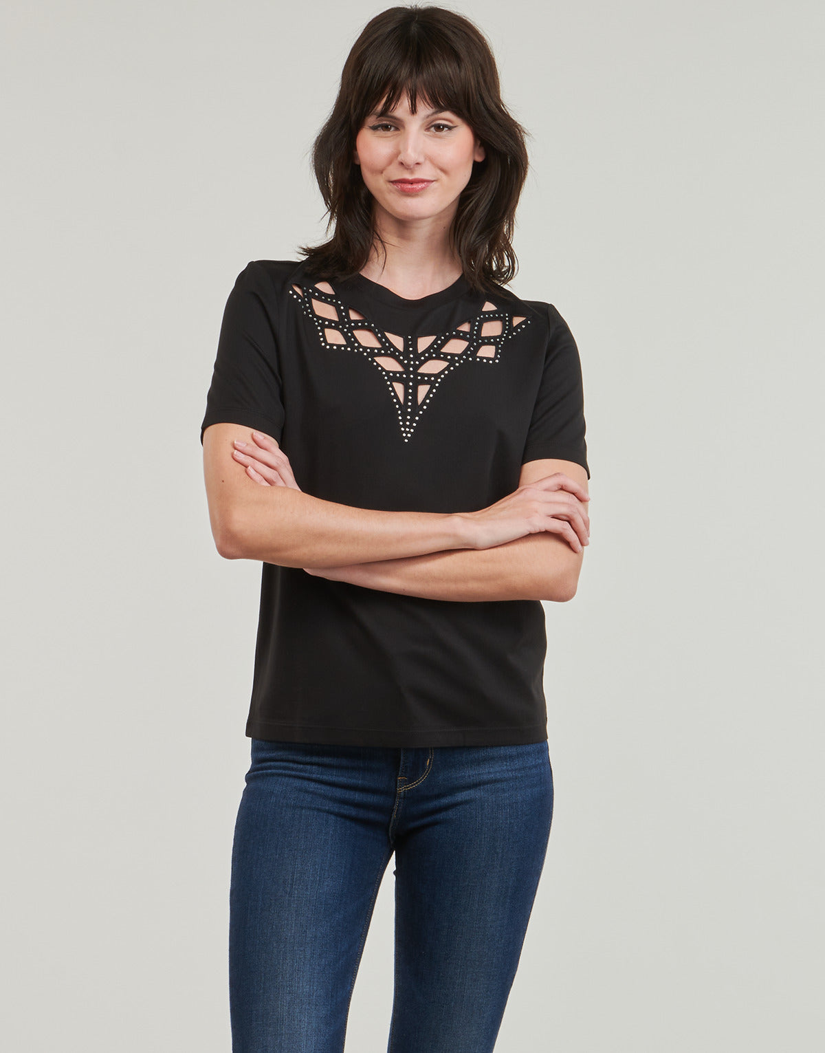 T-shirt Donna Morgan  DJUNGLE  Nero