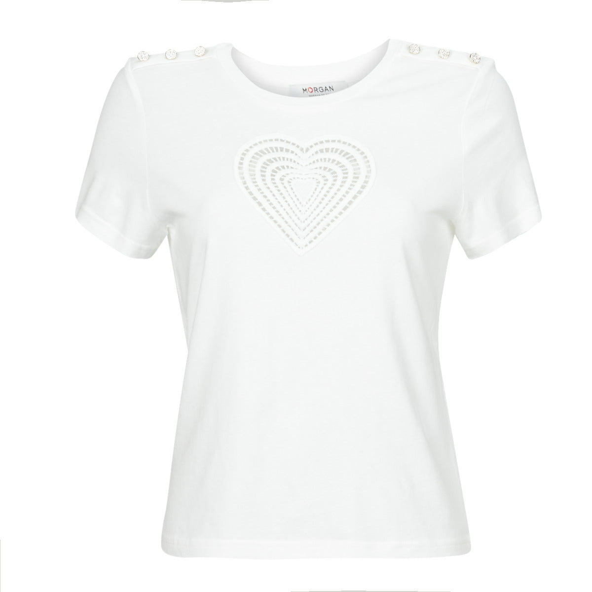 T-shirt Donna Morgan  DISTRI  Bianco