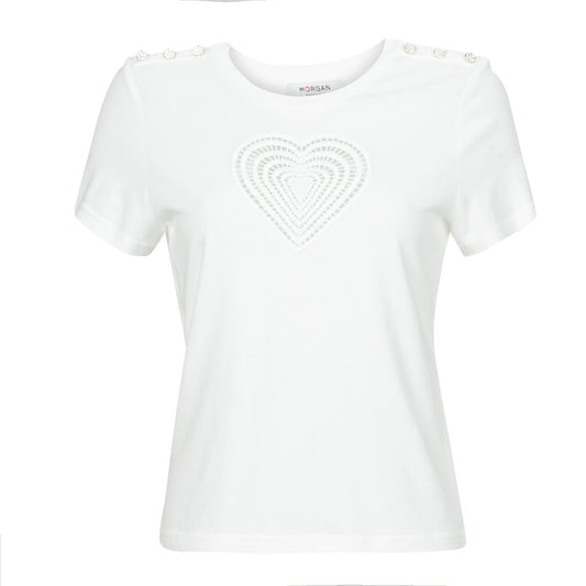 T-shirt Donna Morgan  DISTRI  Bianco