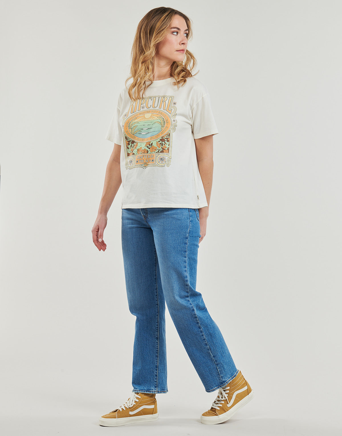 T-shirt Donna Rip Curl  LONG DAYS RELAXED TEE  Bianco