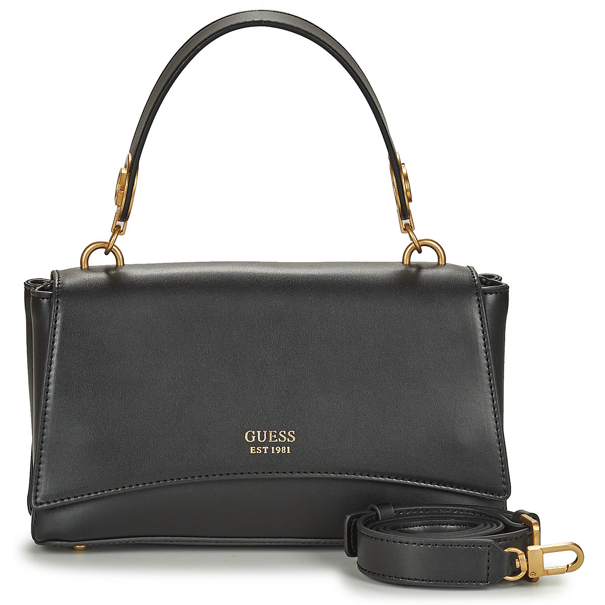 Borsa a tracolla Donna Guess  MASIE TOP HANDLE FLAP  Nero