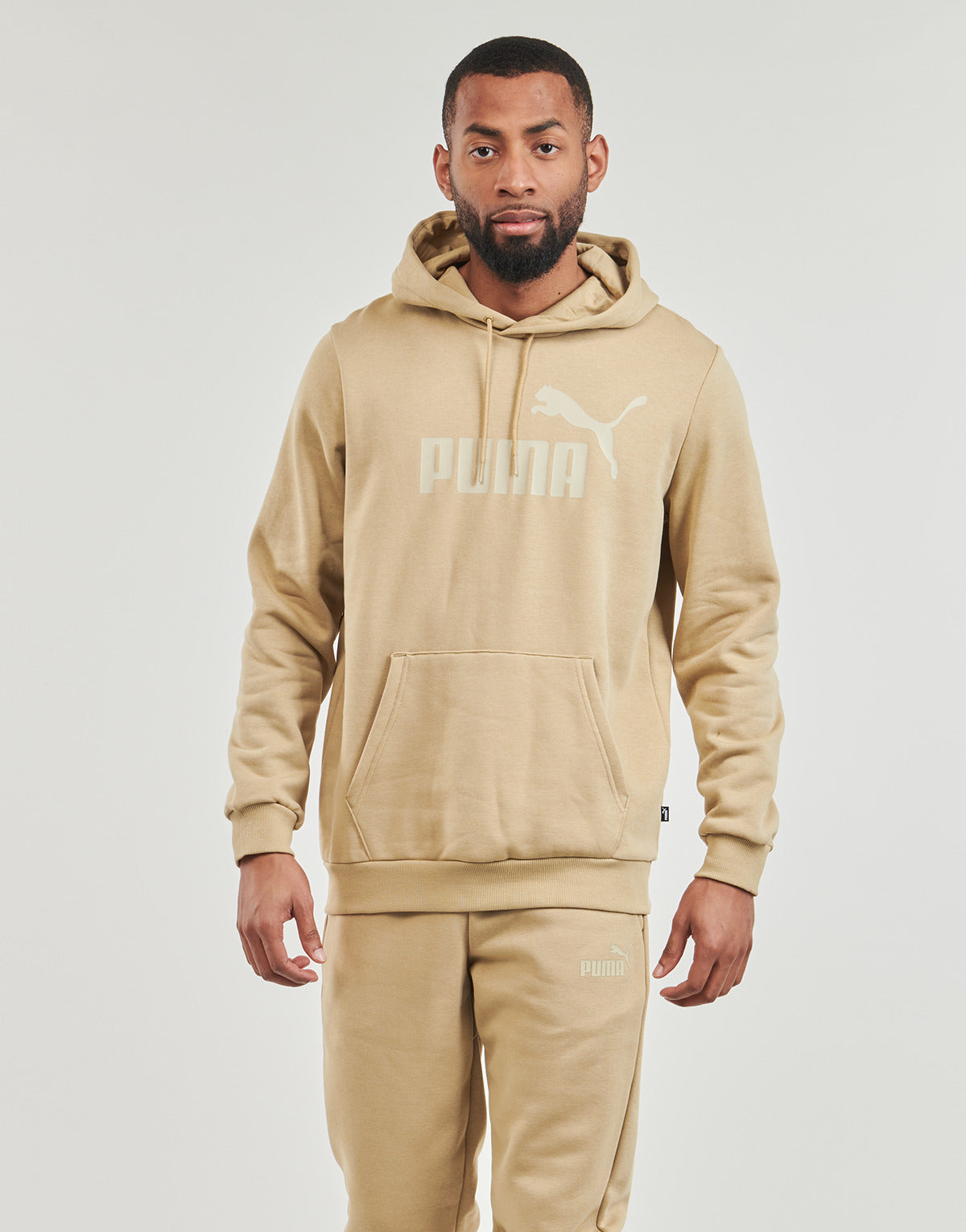 Felpa Uomo Puma  ESS BIG LOGO HOODIE FL (S)  Beige