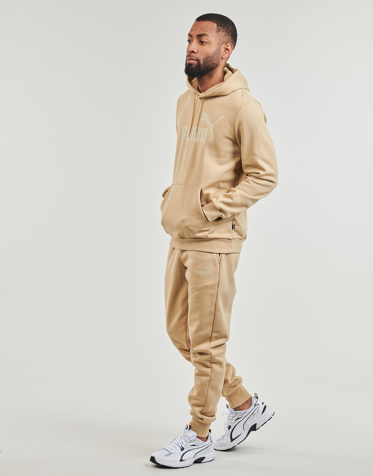 Felpa Uomo Puma  ESS BIG LOGO HOODIE FL (S)  Beige