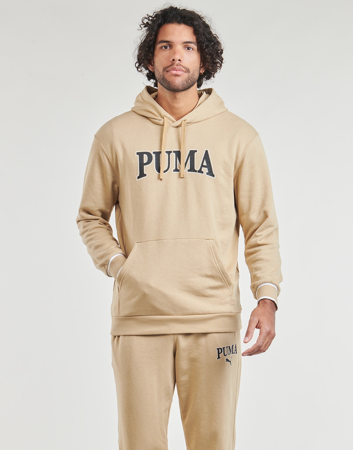 Felpa Uomo Puma  PUMA SQUAD HOODIE TR  Beige