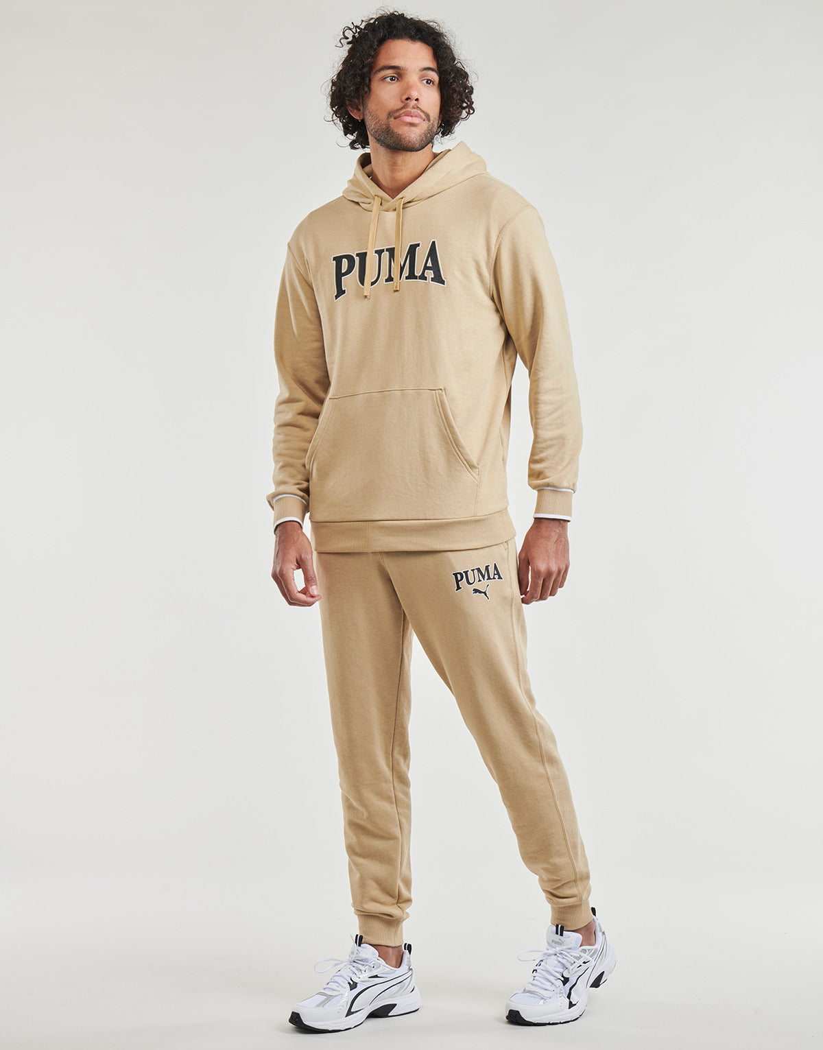 Felpa Uomo Puma  PUMA SQUAD HOODIE TR  Beige