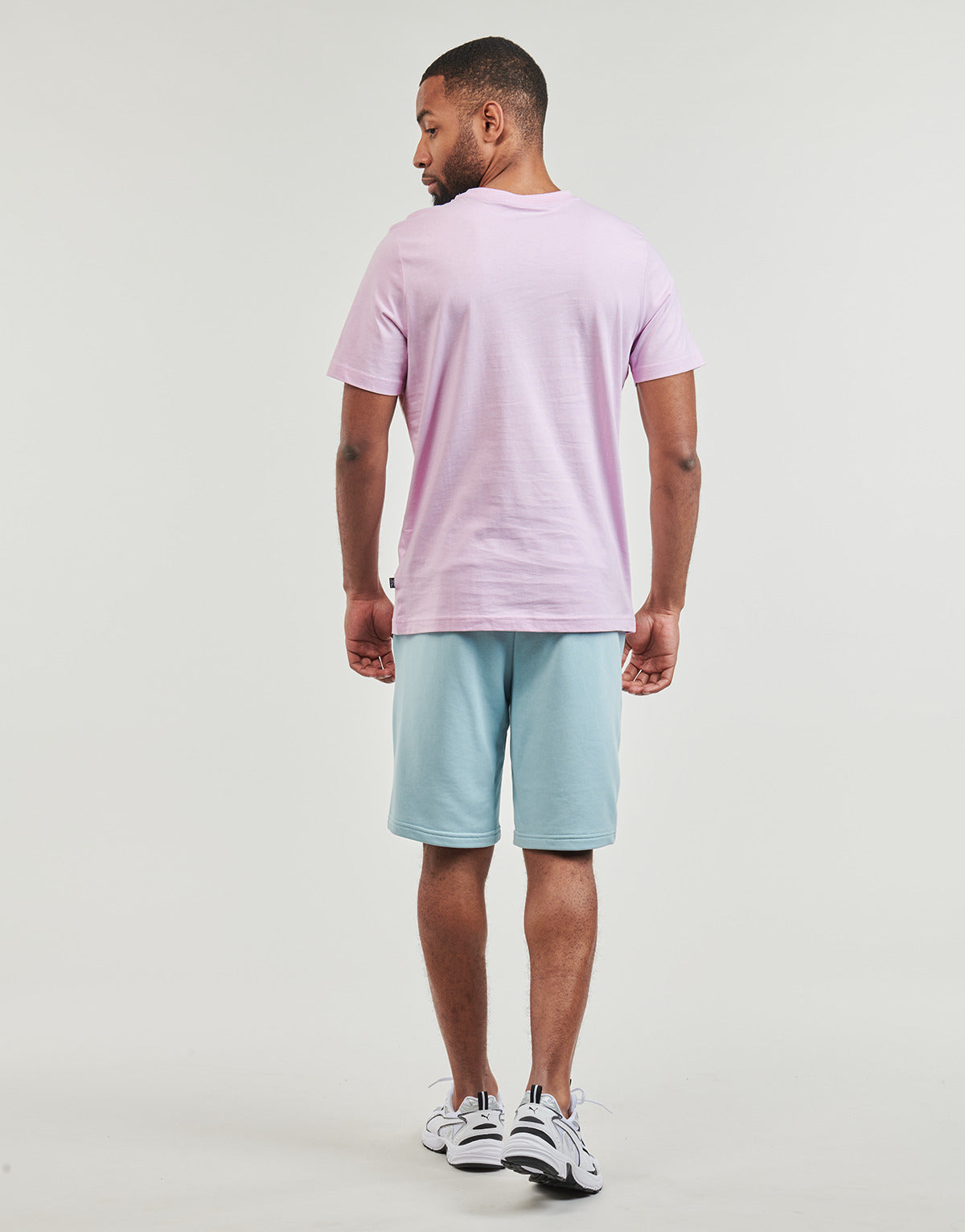 T-shirt Uomo Puma  ESS+ 2 COL SMALL LOGO TEE  Rosa