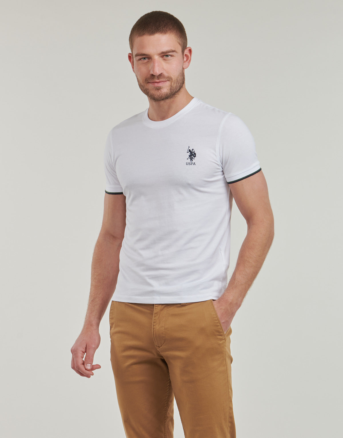 T-shirt Uomo U.S Polo Assn.  DAMY  Bianco