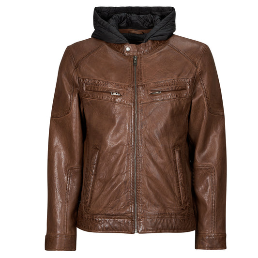 Giacca in pelle Uomo Oakwood  DRIVE 2 (nylon hood)  Marrone