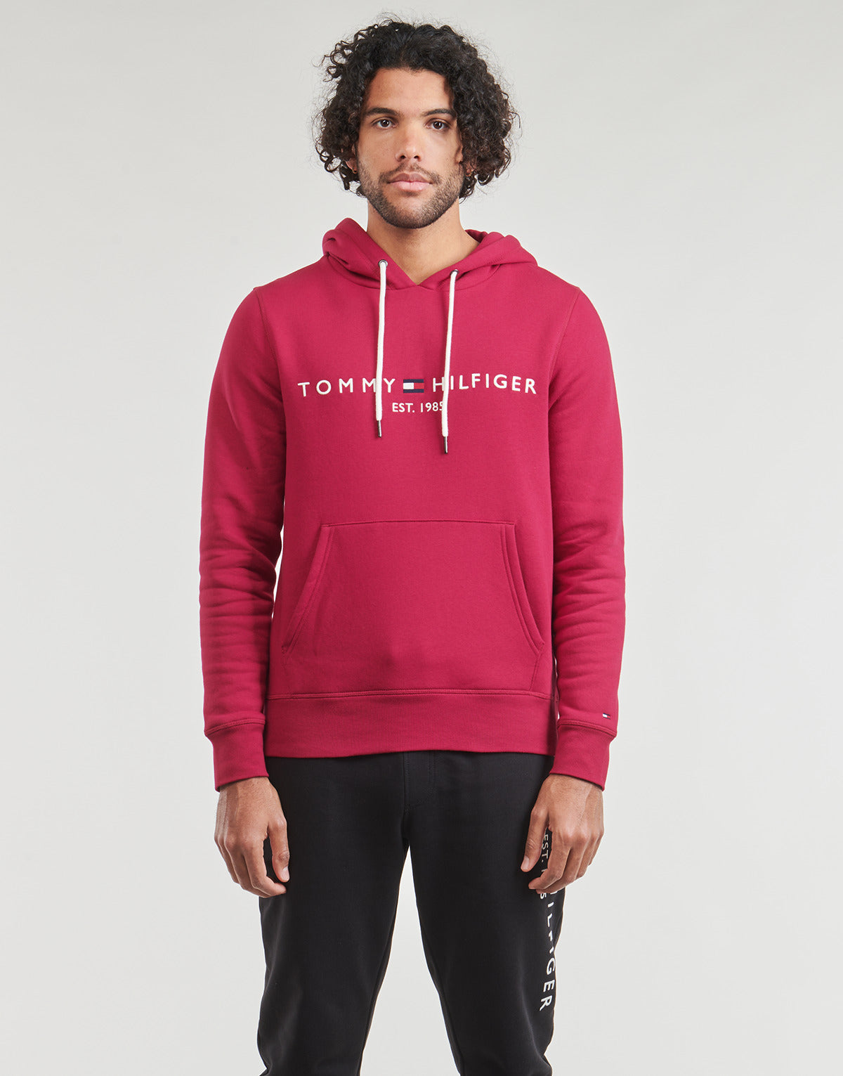 Felpa Uomo Tommy Hilfiger  TOMMY LOGO HOODY  Bordeaux