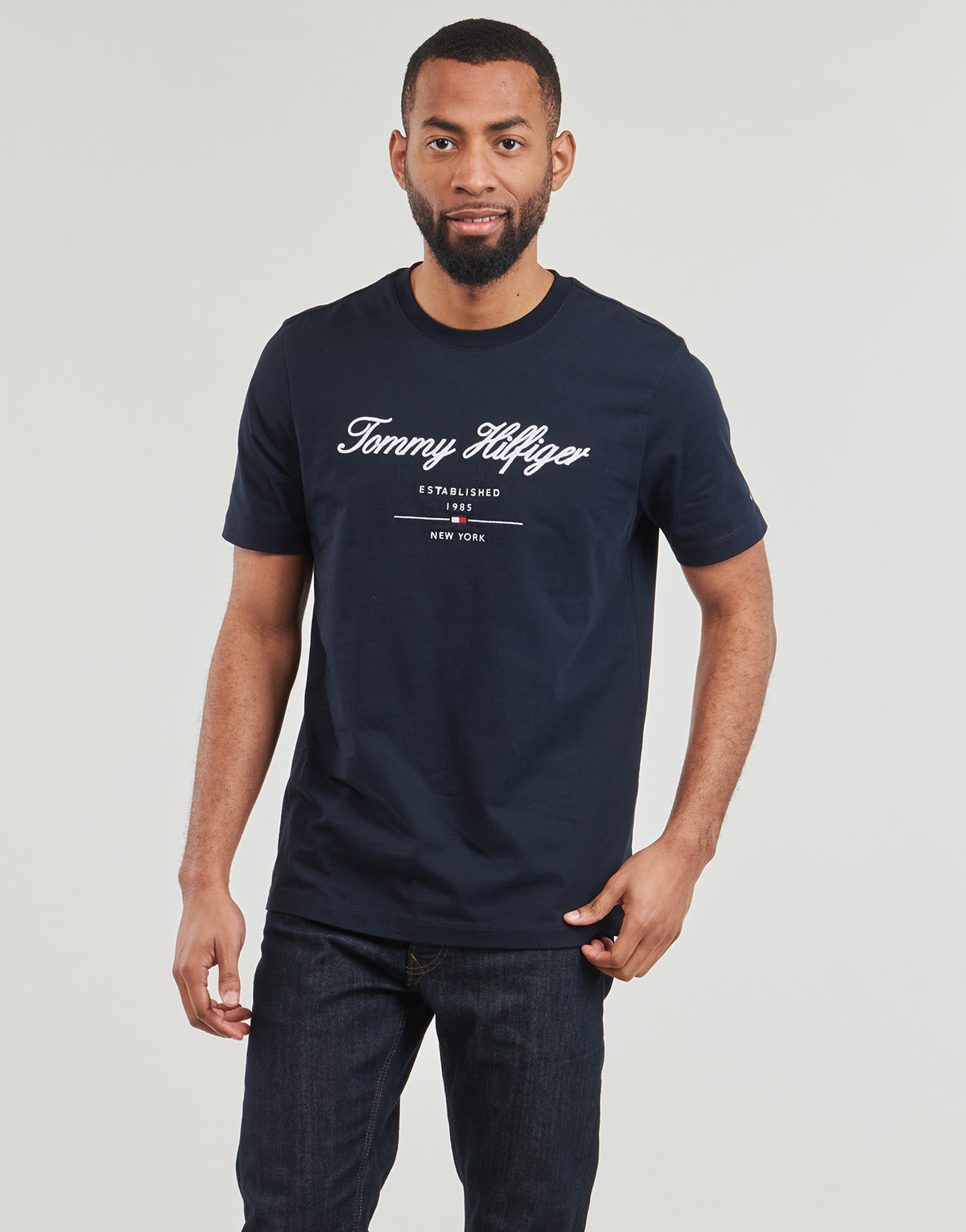 T-shirt Uomo Tommy Hilfiger  SCRIPT LOGO TEE  Marine