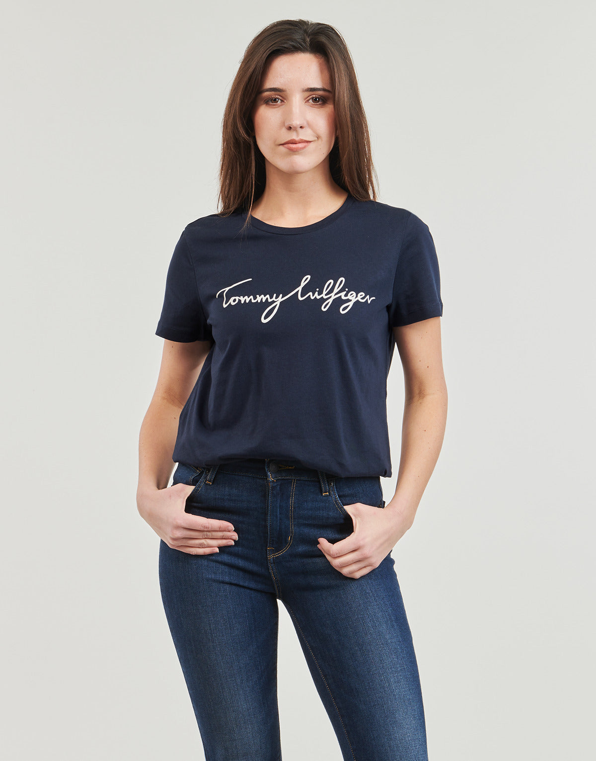 T-shirt Donna Tommy Hilfiger  HERITAGE CREW NECK GRAPHIC TEE  Marine