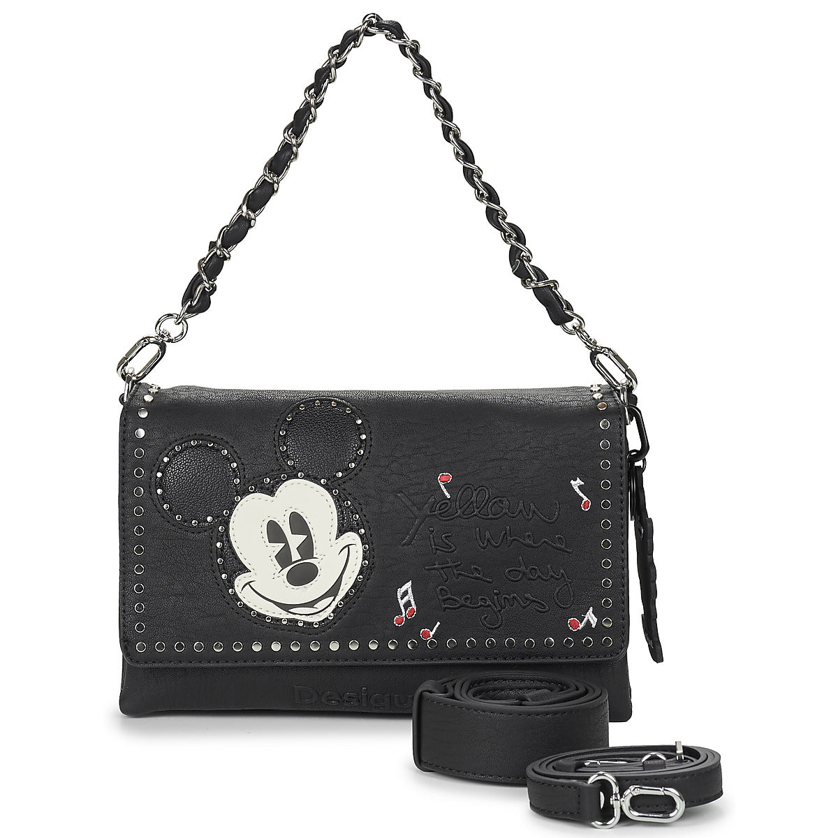 Borsa a spalla Donna Desigual  BAG MICKEY ROCK DORTMUND  Nero