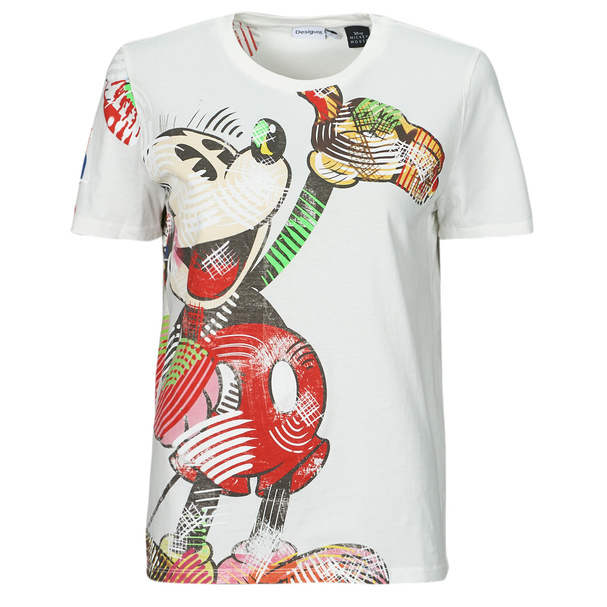 T-shirt Donna Desigual  TS_MICKEY LACROIX  Bianco