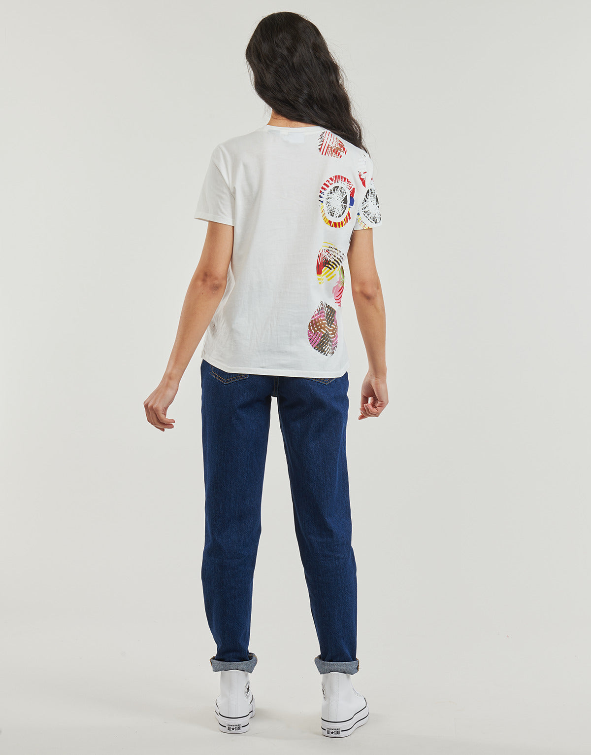 T-shirt Donna Desigual  TS_MICKEY LACROIX  Bianco