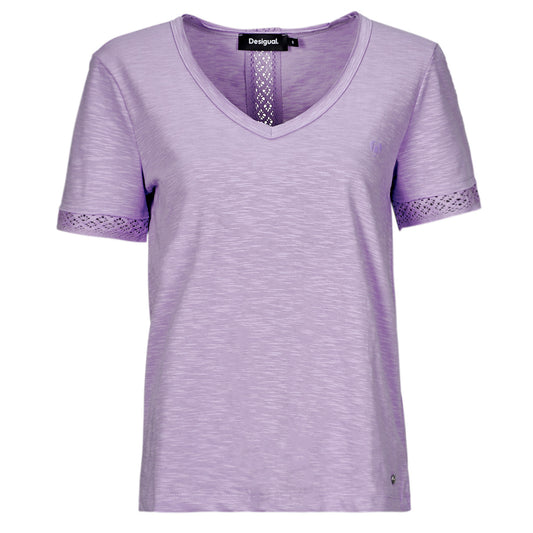 T-shirt Donna Desigual  TS_DAMASCO  Viola