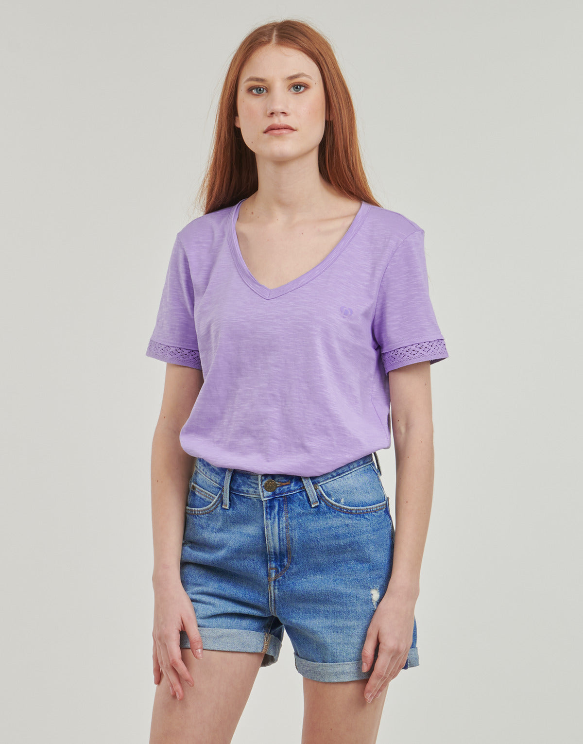 T-shirt Donna Desigual  TS_DAMASCO  Viola