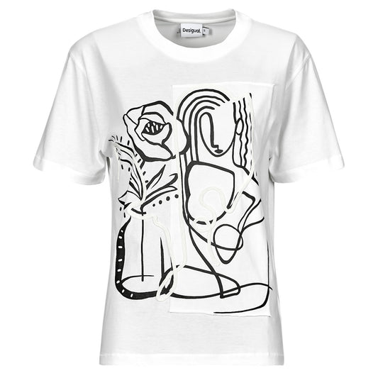 T-shirt Donna Desigual  TS_TRISTAN  Bianco