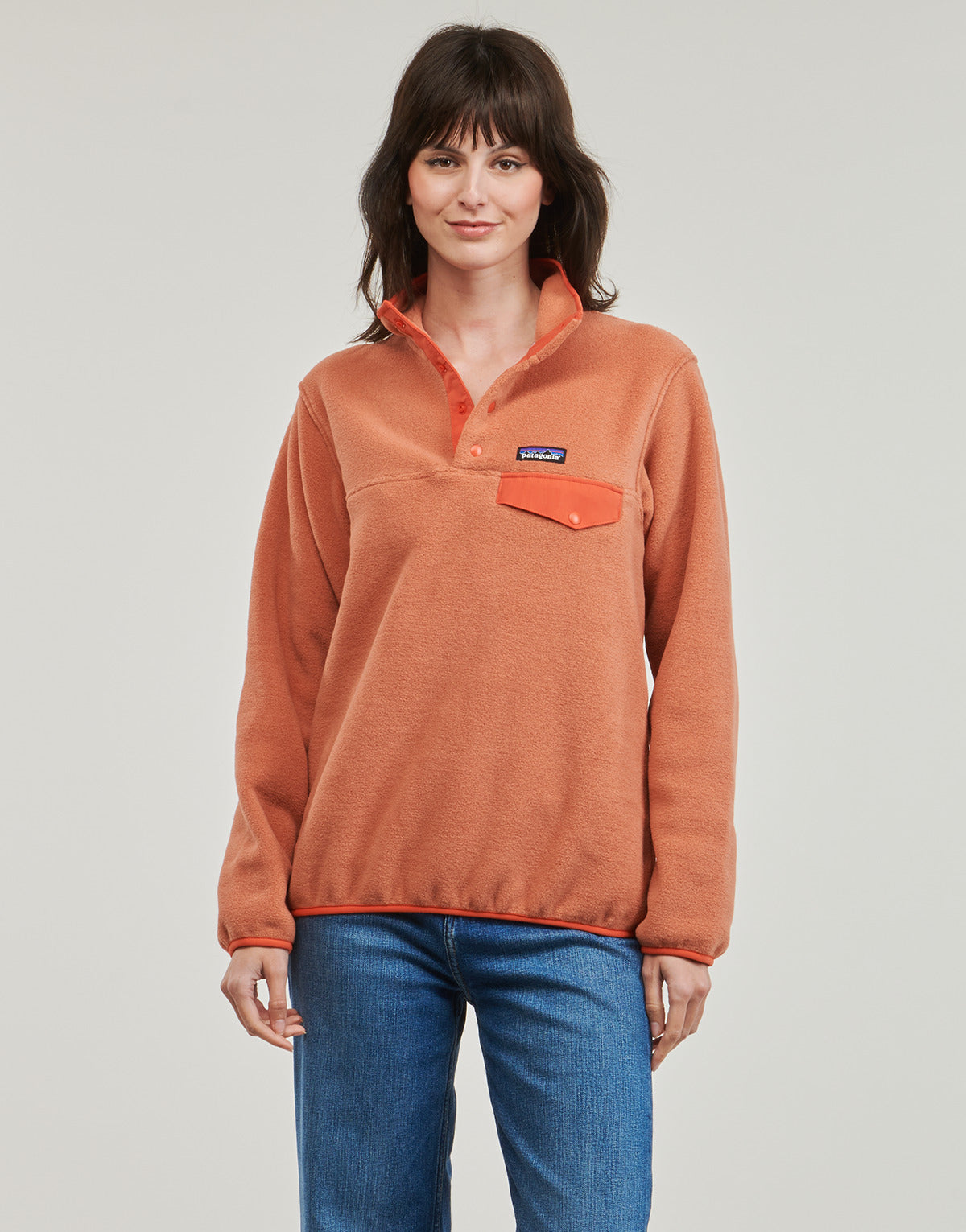 Felpa Donna Patagonia  Womens Lightweight Synch Snap-T Pullove  Arancio