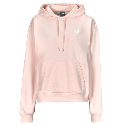 Felpa Donna New Balance  FRENCH TERRY SMALL LOGO HOODIE  Rosa