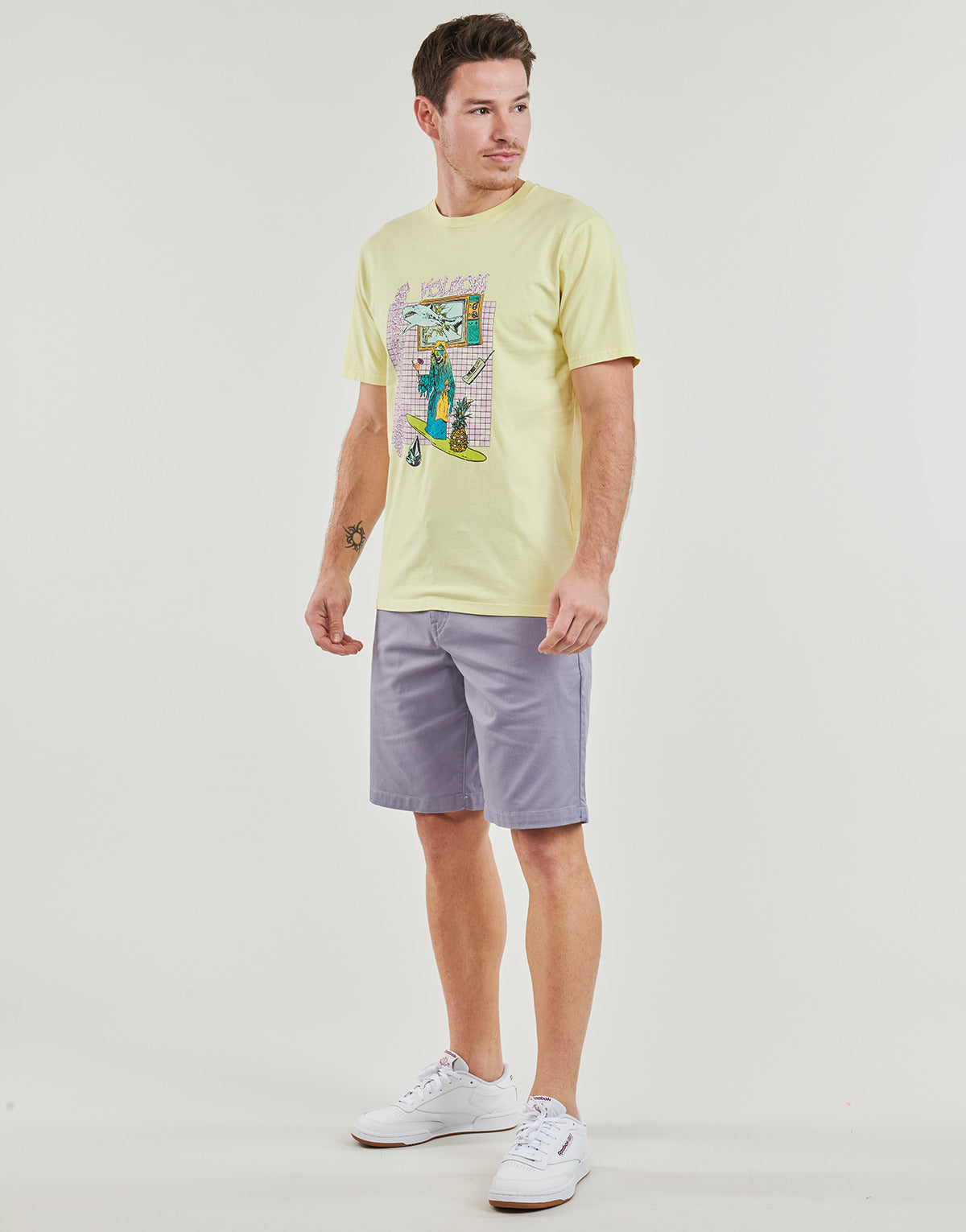 T-shirt Uomo Volcom FRENCHSURF PW SST Giallo